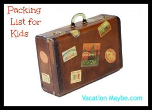 packing list for kids