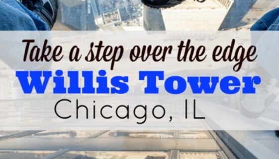 Willis Tower, formerly know as Sears Tower is open for visitors to ride to the top in an elevator for a view and if you dare, you can take a step over the edge in a glass box.