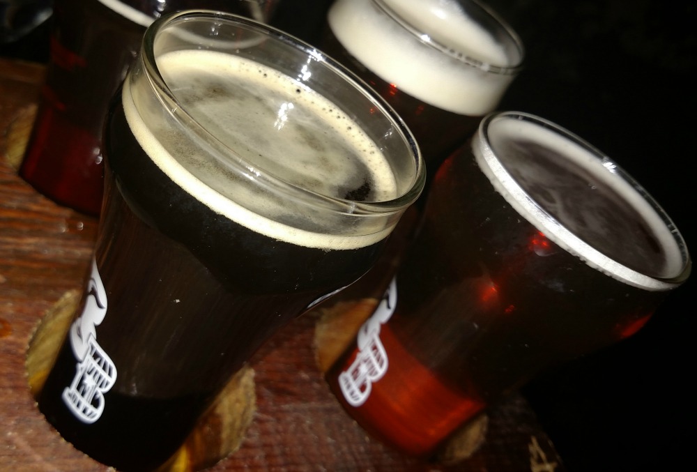 Bull and Barrel Brew Pub Beer flight